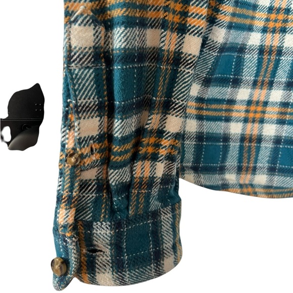 Timberland Men's Large Green Lumberjack Flannel Button-Up Shirt! Size Medium - Picture 3 of 12